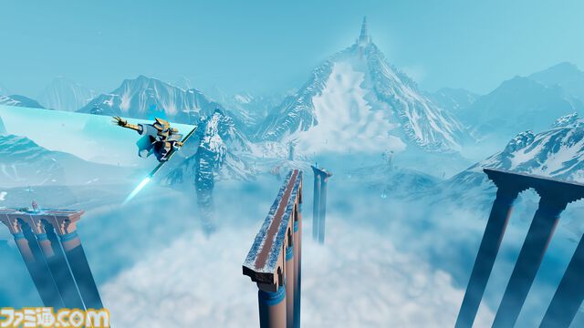 『風ノ旅ビト』クリエイターが贈る新作サーフィンアドベンチャー『Sword of the Sea』本日（8/19）配信。砂と海広がる不毛の地でトリックきめながら爽快に駆ける