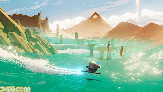 『風ノ旅ビト』クリエイターが贈る新作サーフィンアドベンチャー『Sword of the Sea』本日（8/19）配信。砂と海広がる不毛の地でトリックきめながら爽快に駆ける