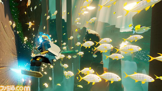 『風ノ旅ビト』クリエイターが贈る新作サーフィンアドベンチャー『Sword of the Sea』本日（8/19）配信。砂と海広がる不毛の地でトリックきめながら爽快に駆ける