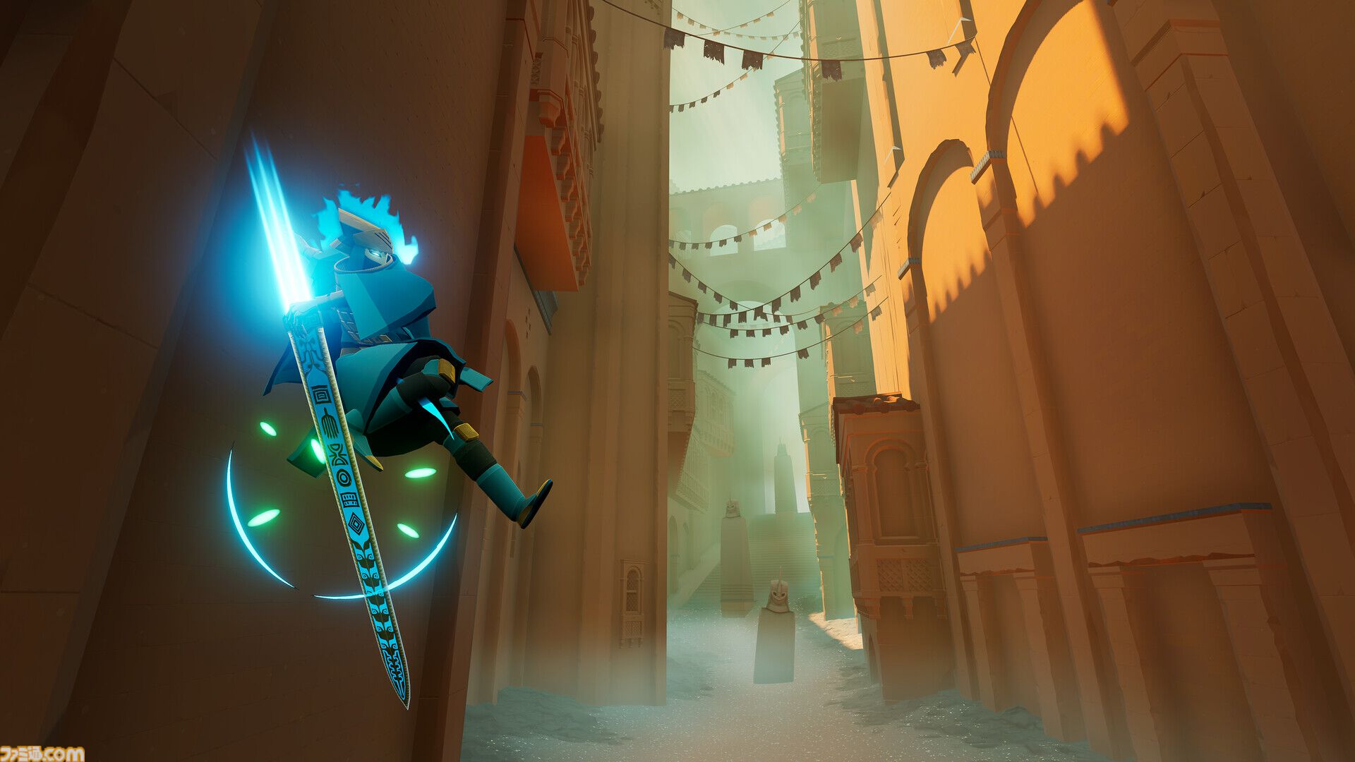 『風ノ旅ビト』クリエイターが贈る新作サーフィンアドベンチャー『Sword of the Sea』本日（8/19）配信。砂と海広がる不毛の地でトリックきめながら爽快に駆ける