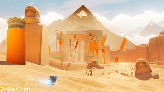 『風ノ旅ビト』クリエイターが贈る新作サーフィンアドベンチャー『Sword of the Sea』本日（8/19）配信。砂と海広がる不毛の地でトリックきめながら爽快に駆ける