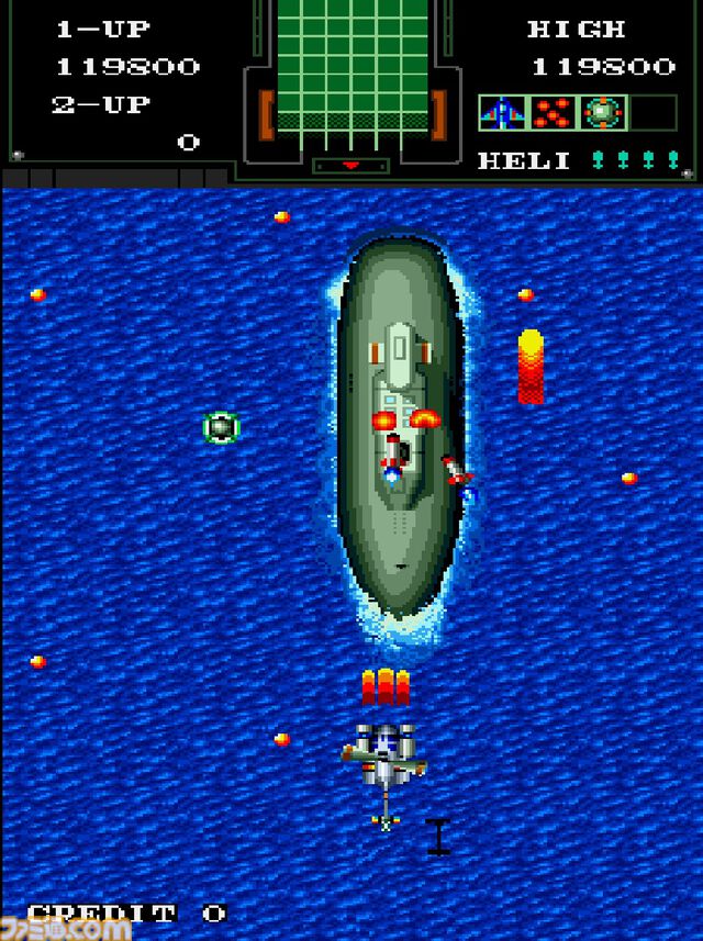 【アケアカ】『航空騎兵物語』8月21日に発売。1988年にSNKから発売されたシューティング。戦闘用ヘリを操縦して戦い、故郷に平和をもたらせ