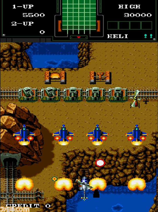 【アケアカ】『航空騎兵物語』8月21日に発売。1988年にSNKから発売されたシューティング。戦闘用ヘリを操縦して戦い、故郷に平和をもたらせ