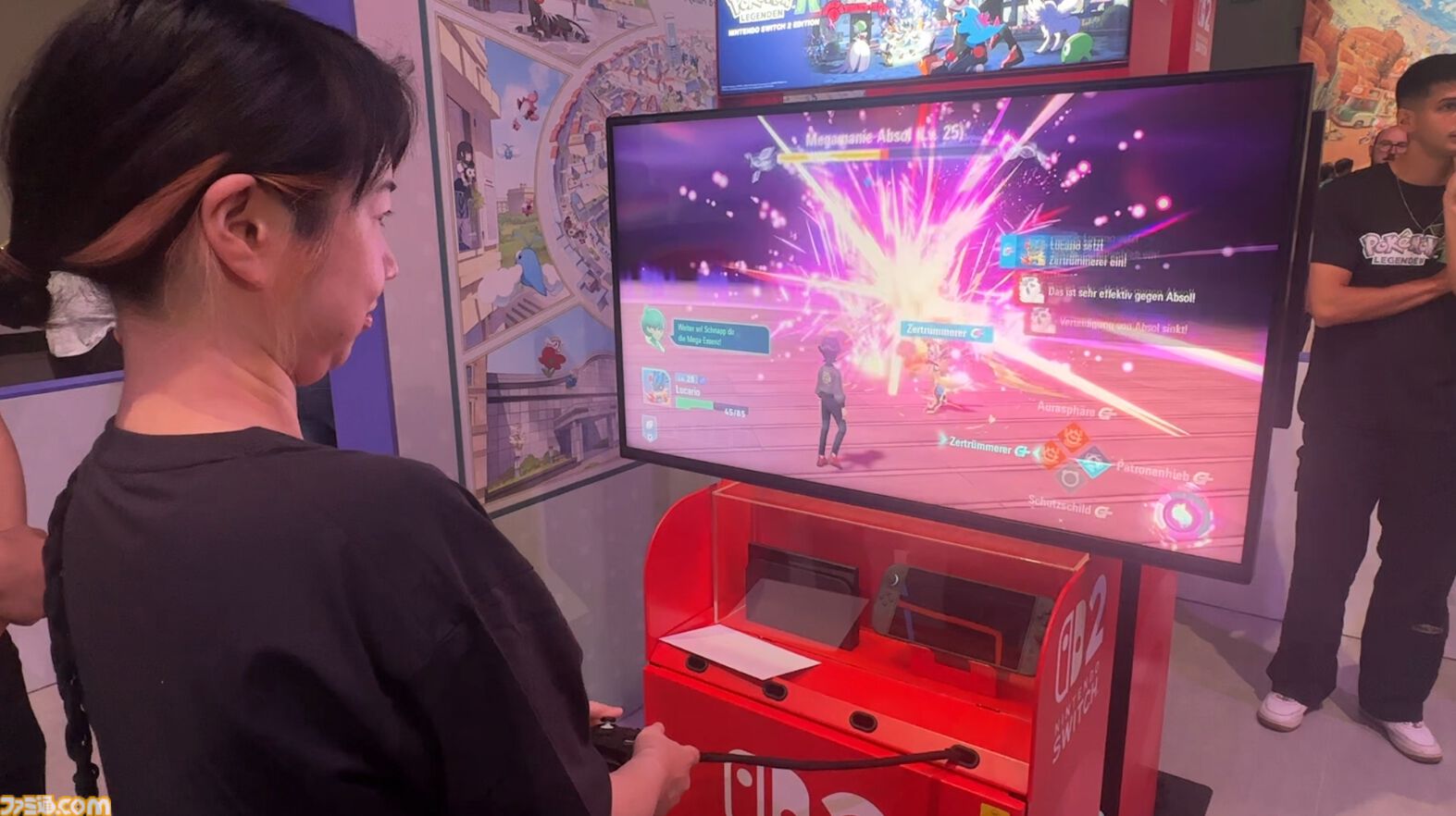 『ポケモンレジェンズZ-A』メガシンカはゲージを溜めて発動！ 時間制限ありだが、同バトルの中で再び発動できる。リアルタイムならではのアクション性のあるバトルが楽しい
