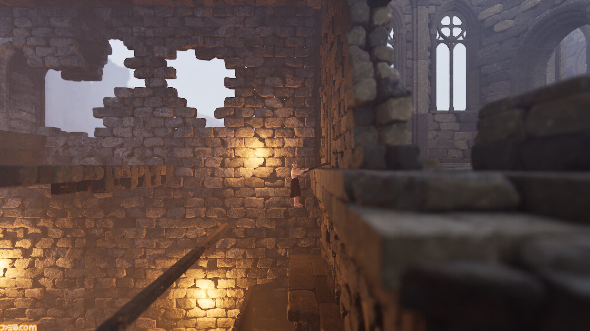 “壺おじ”ライク超高難度クライミングアクション『Vaulting Over It』デモ版がSteamに登場。棒を使って障害物を乗り越える、しかし棒がジャマ