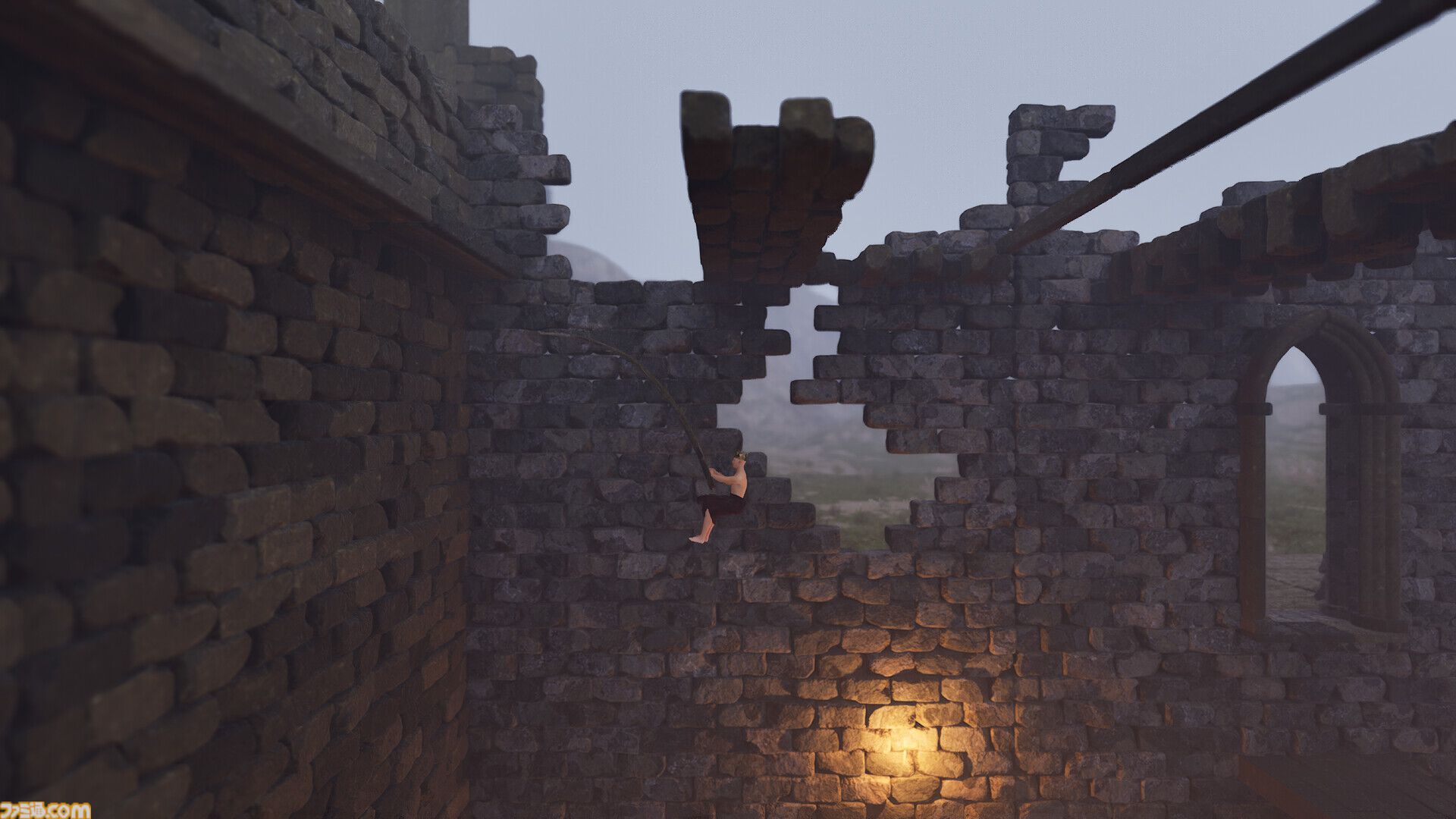 “壺おじ”ライク超高難度クライミングアクション『Vaulting Over It』デモ版がSteamに登場。棒を使って障害物を乗り越える、しかし棒がジャマ