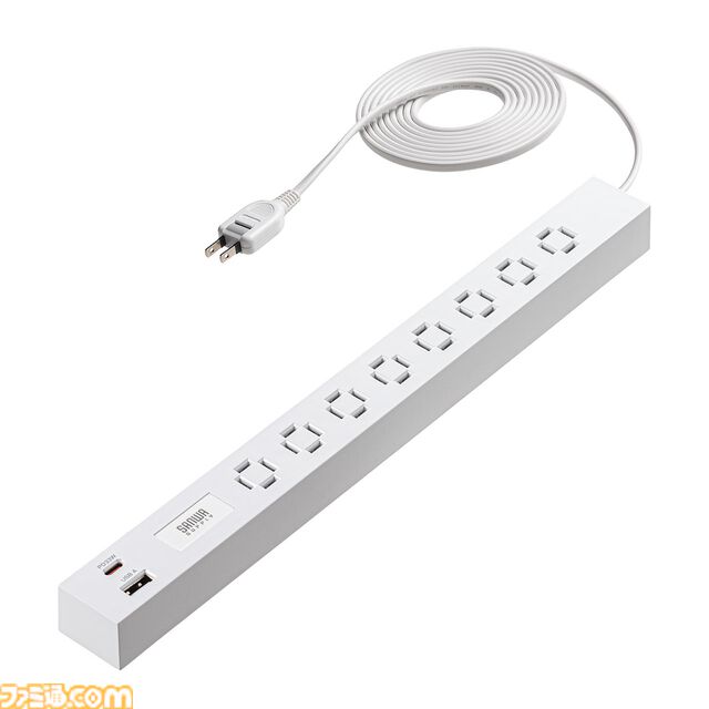 サンワの新たな電源タップが話題沸騰中！ 縦向きにも横向きにも、そしてあいだにもプラグを差せる“車輪差し構造”が革命的なデスク周りの配線で役立つアイテム