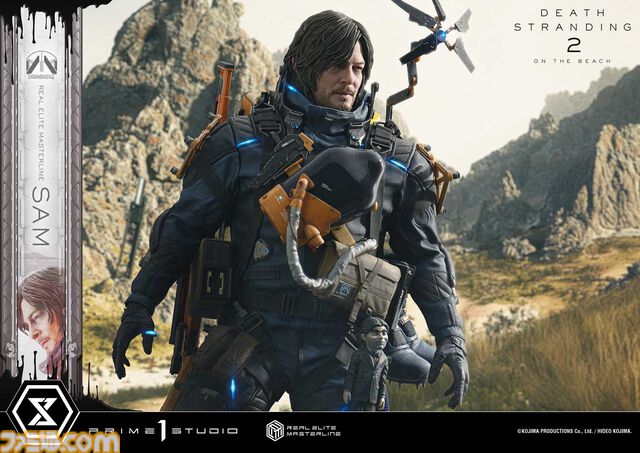 『デススト2』サムの超精巧な1/3スタチューが予約開始。DXボーナス版のお値段は約32万円で、小島秀夫氏サインプリント付ゴールド配達物も付属