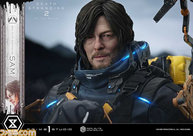 『デススト2』サムの超精巧な1/3スタチューが予約開始。DXボーナス版のお値段は約32万円で、小島秀夫氏サインプリント付ゴールド配達物も付属