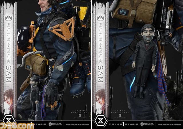 『デススト2』サムの超精巧な1/3スタチューが予約開始。DXボーナス版のお値段は約32万円で、小島秀夫氏サインプリント付ゴールド配達物も付属