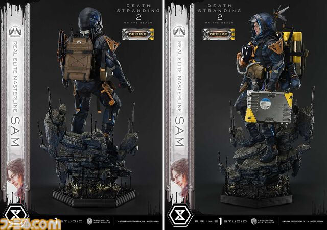 『デススト2』サムの超精巧な1/3スタチューが予約開始。DXボーナス版のお値段は約32万円で、小島秀夫氏サインプリント付ゴールド配達物も付属