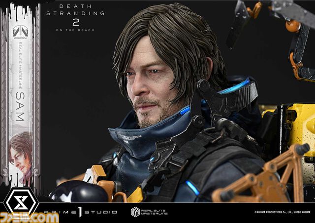 『デススト2』サムの超精巧な1/3スタチューが予約開始。DXボーナス版のお値段は約32万円で、小島秀夫氏サインプリント付ゴールド配達物も付属