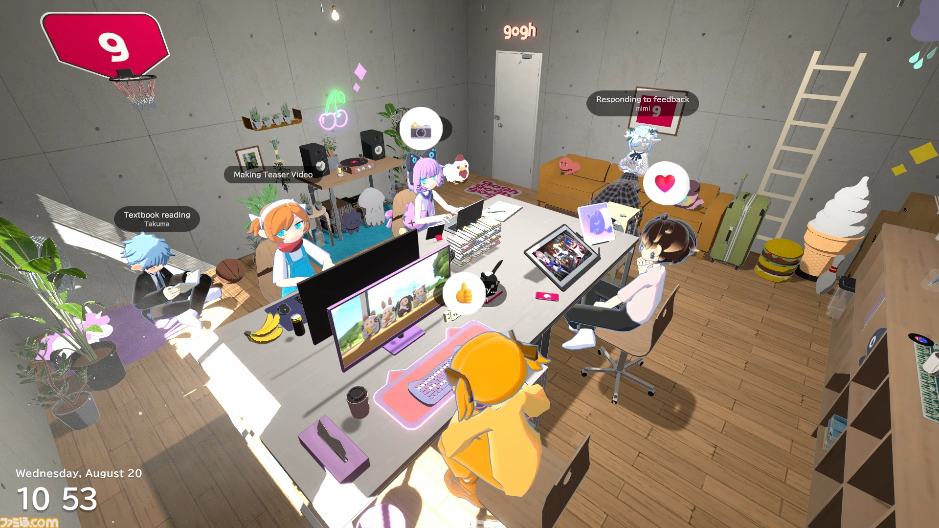 『gogh（ゴッホ）: Focus with Your Avatar』マルチプレイ機能のオープンベータテストが本日（8/25）開始。正式リリースは2025年秋予定