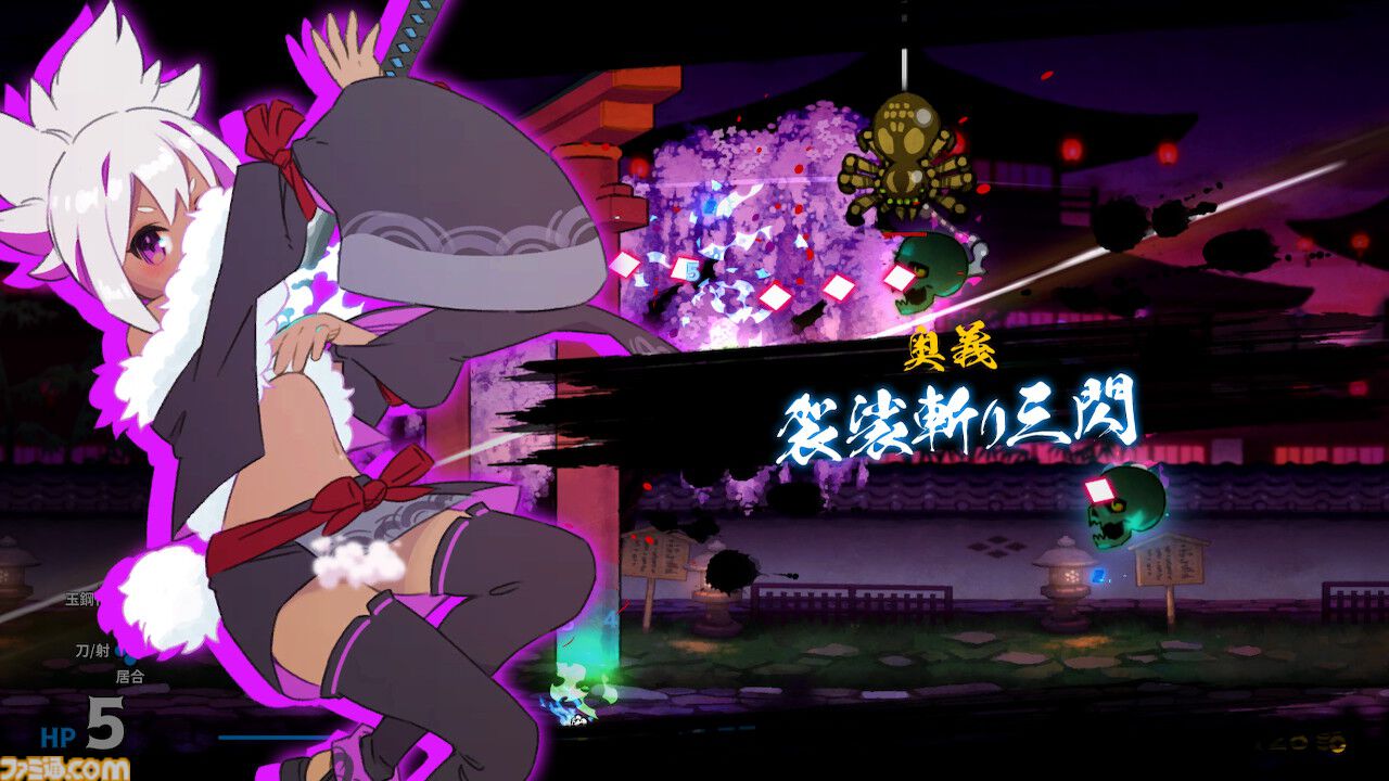 『百合太刀降魔伝』Switch版が発売。パリィや多彩な必殺技を駆使して“敵も弾幕も斬り伏せる”横スクロールシューティング