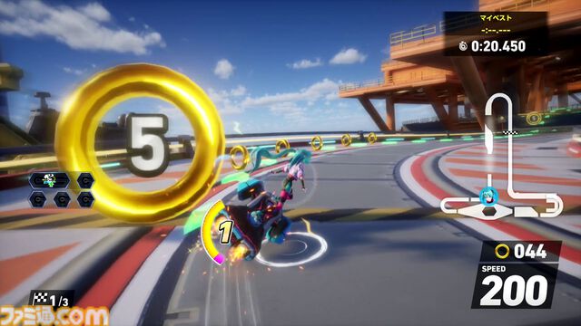 『ソニックレーシング クロスワールド』プレビュー。初音ミクのキュートな姿や春日一番の漢らしさも再現され、グランプリやレースパーク、タイムトライアルなど多彩なモードを体験！