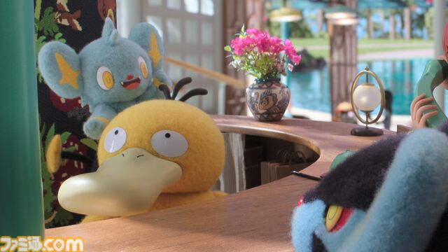 『ポケモンコンシェルジュ』じゃれつくウインディ、コダックの頭の毛が気になるコリンクなど新エピソードの写真公開。9月9日からは『ポケモンGO』に浮き輪をつけたコダックが登場