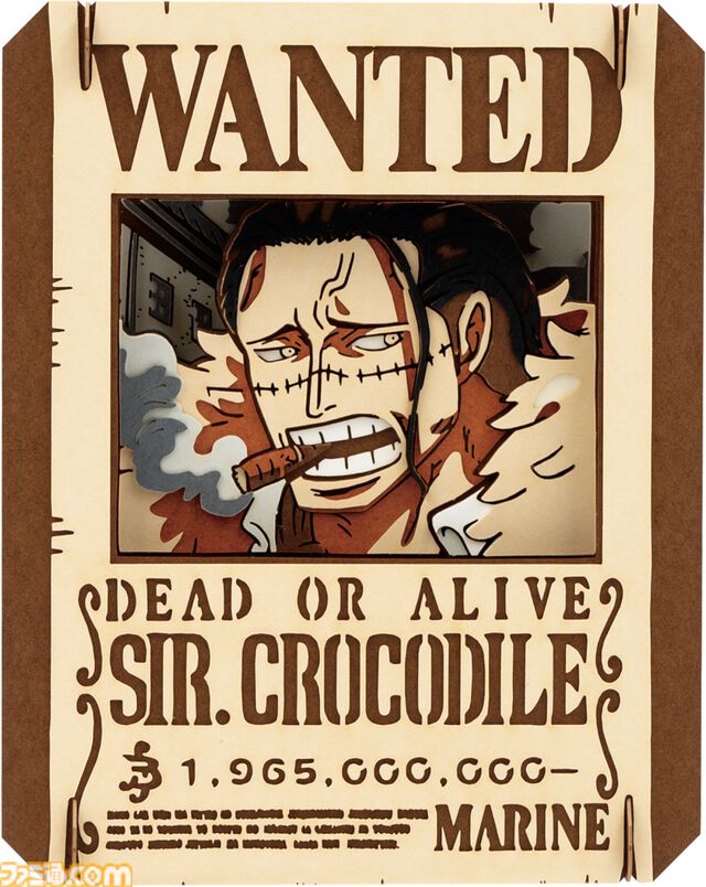 『ワンピース』の手配書をペーパークラフトで立体的に再現。ゾロ、ナミ、チョッパー、ロー、キッドなど13種のペーパーシアターが9月30日より順次発売