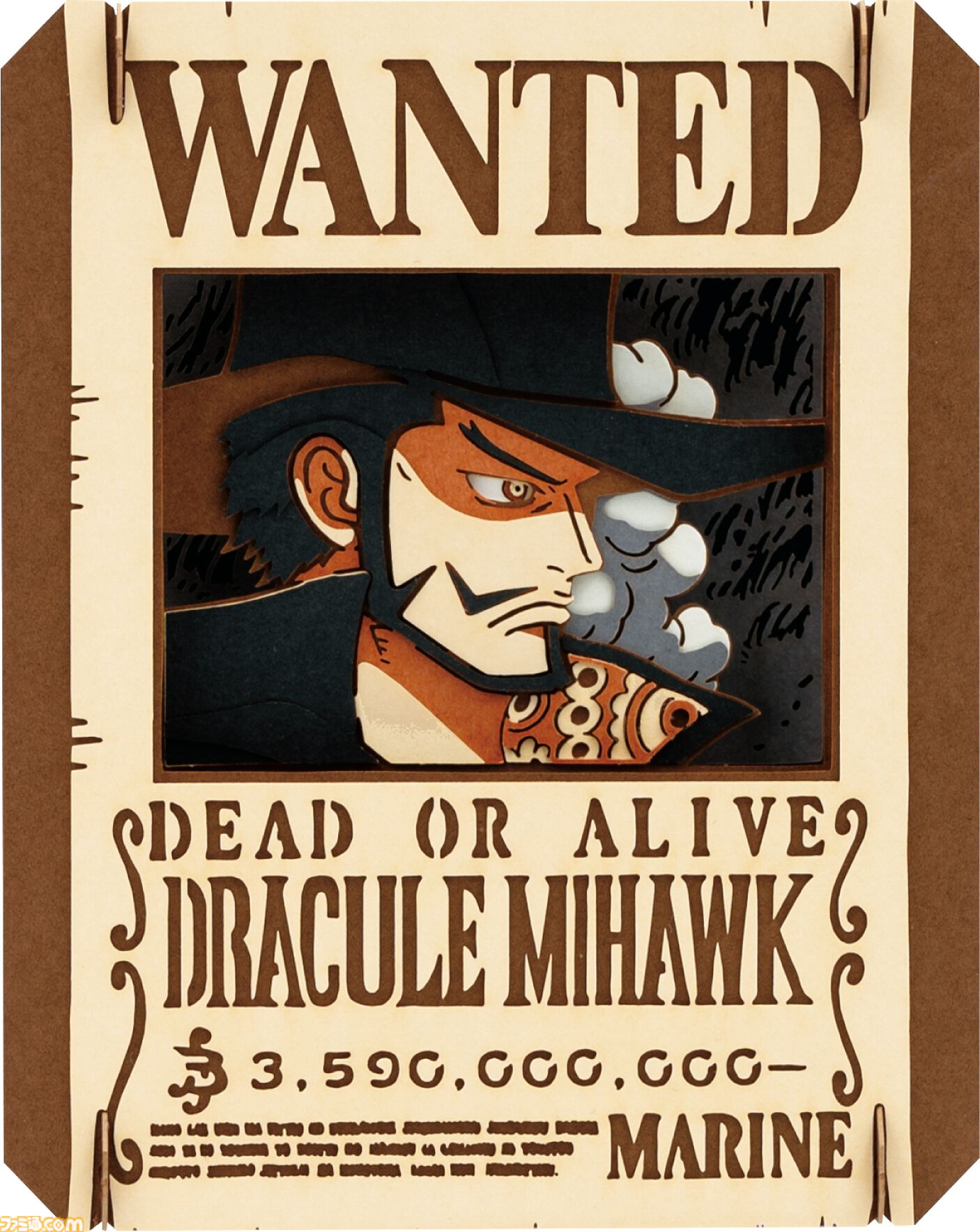 ONEPIECE/ワンピース 手配書デザインプレート エニエス・ロビー編後 ワンピース』の手配書をペーパークラフトで立体的に再現。ゾロ