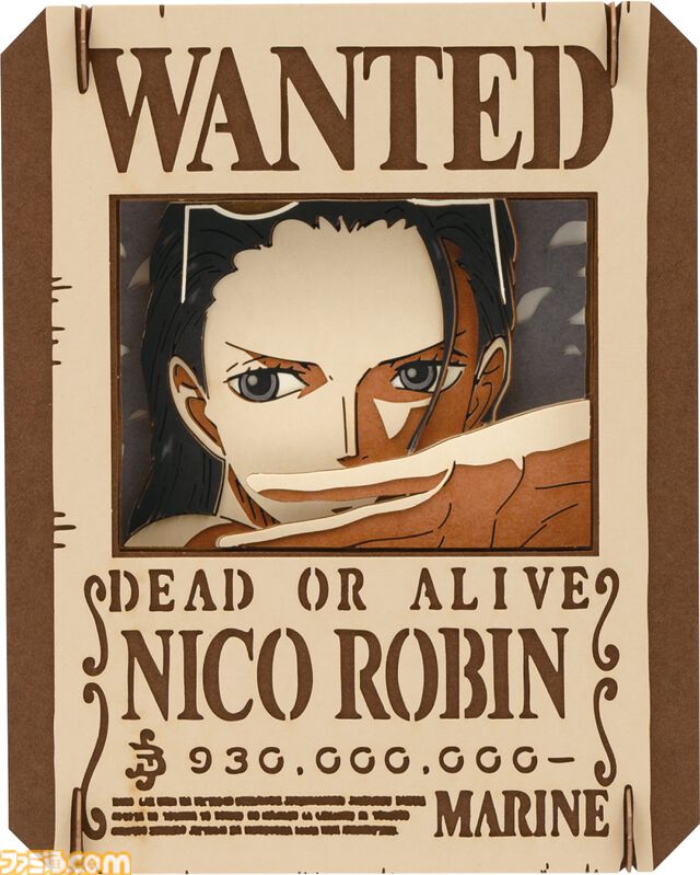 『ワンピース』の手配書をペーパークラフトで立体的に再現。ゾロ、ナミ、チョッパー、ロー、キッドなど13種のペーパーシアターが9月30日より順次発売