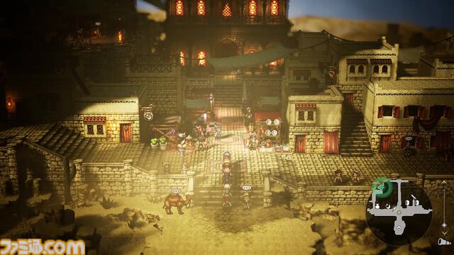 『オクトパストラベラー0』先行レビュー。町作りや8人編成バトルを体験。 “招く”フィールドコマンドで、住人との関わりがさらに楽しく！ 思わぬ人物たちが共同生活を始めるのがおもしろい