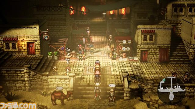 『オクトパストラベラー0』先行レビュー。町作りや8人編成バトルを体験。 “招く”フィールドコマンドで、住人との関わりがさらに楽しく！ 思わぬ人物たちが共同生活を始めるのがおもしろい