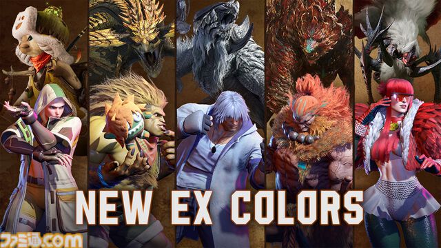 【スト6】『モンハンワイルズ』コラボが9月1日から開催。レ・ダウやアルシュベルドらをイメージしたEXカラーが登場。ハンターのエモートなどを入手できる投票イベントも