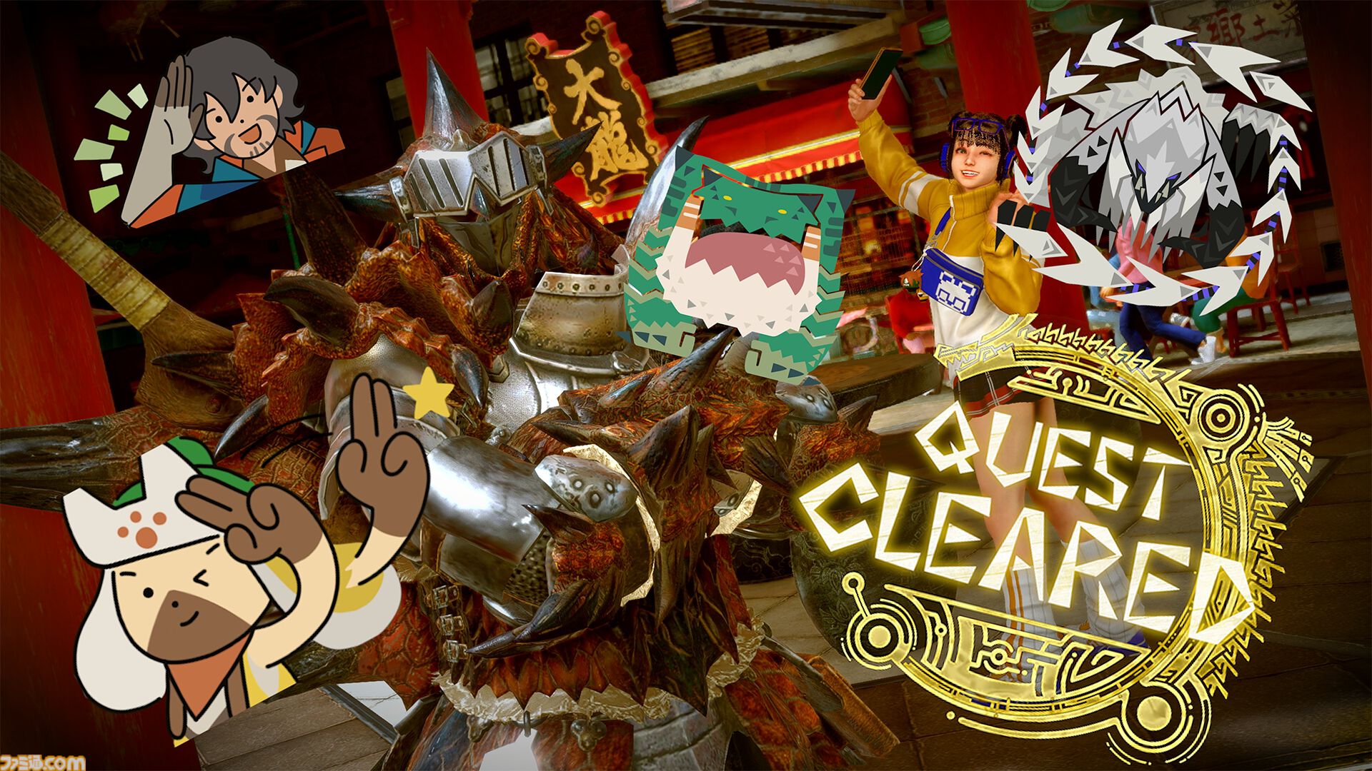 【スト6】『モンハンワイルズ』コラボが9月1日から開催。レ・ダウやアルシュベルドらをイメージしたEXカラーが登場。ハンターのエモートなどを入手できる投票イベントも