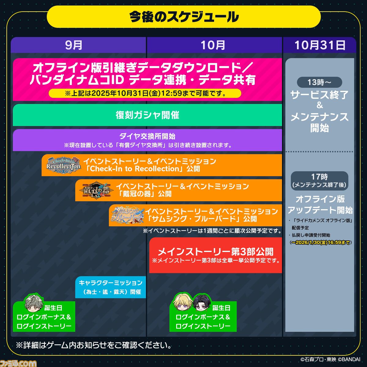 『ライドカメンズ』10月31日13時にサービス終了。一部機能が利用できるオフライン版ほか、全ストーリーが見られるアプリも配信予定【仮面ライダー】