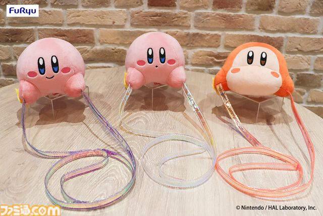 『星のカービィ』カービィとワドルディの“だきつきポシェット”がかわいい。新作プライズが9月上旬より順次展開