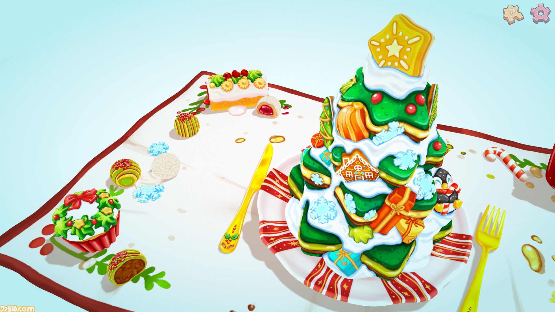 『UMAMIパズル』うまそうな料理やスイーツを作る癒し系パズルゲーム。木のブロックでジオラマ製作【11月17日発売】