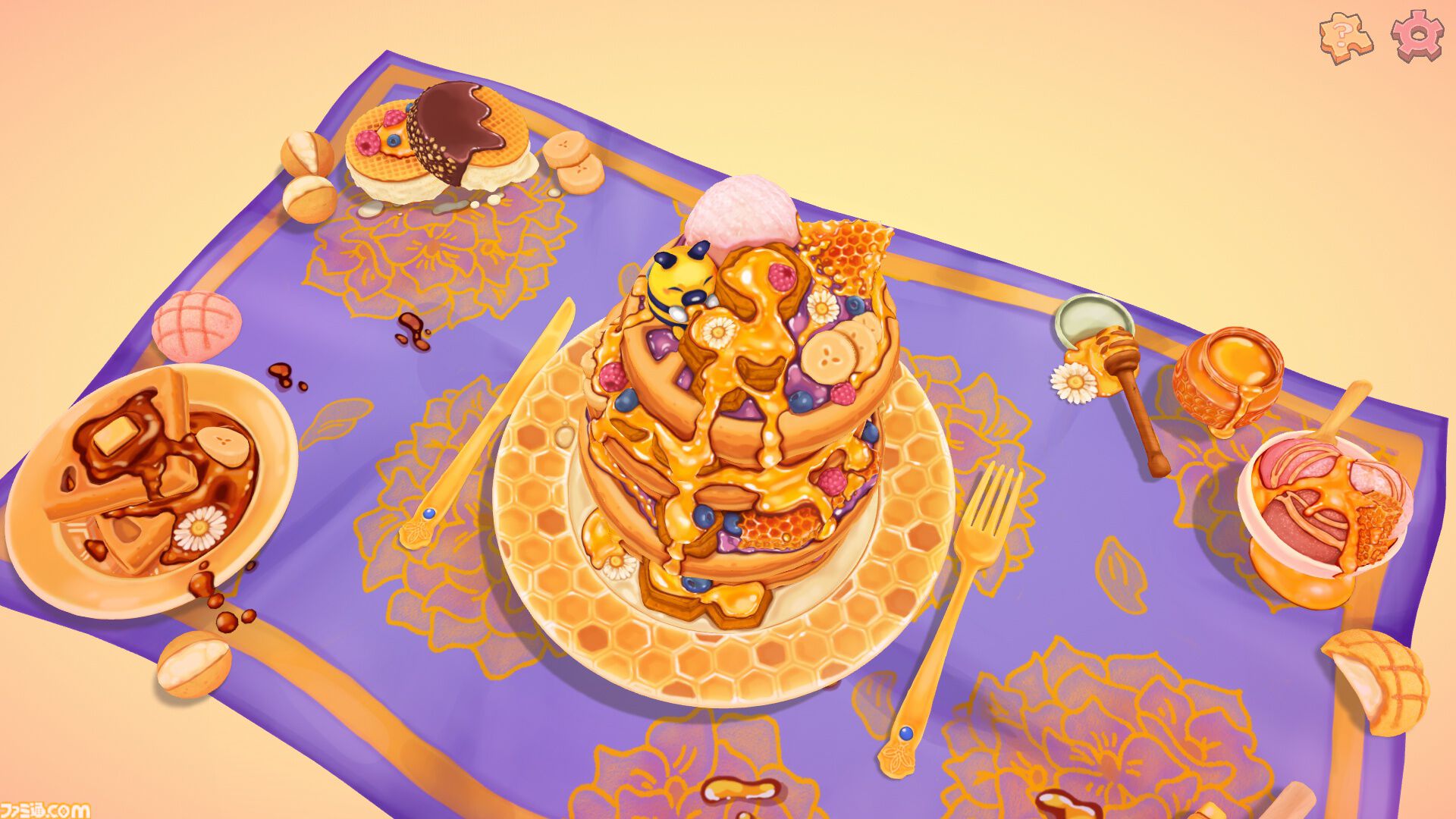 『UMAMIパズル』うまそうな料理やスイーツを作る癒し系パズルゲーム。木のブロックでジオラマ製作【11月17日発売】