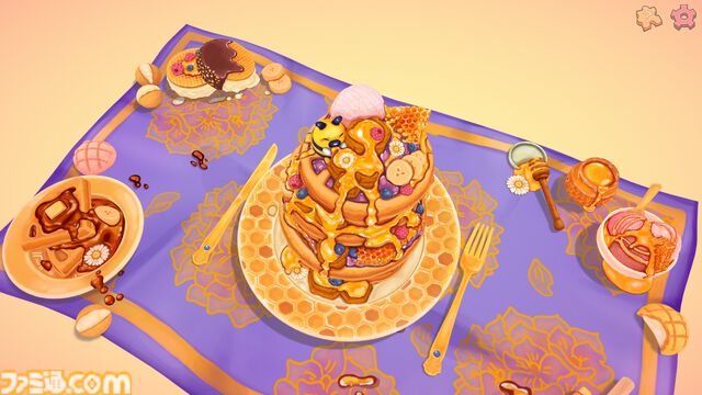 『UMAMIパズル』うまそうな料理やスイーツを作る癒し系パズルゲーム。木のブロックでジオラマ製作【11月17日発売】