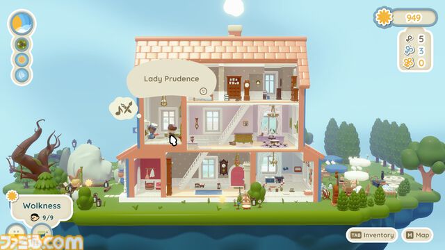 『トゥインクルビー』空に浮かぶジオラマ島を作って暮らす人々を眺めるデコレーションゲーム。9月24日に発売、告知トレーラーが公開