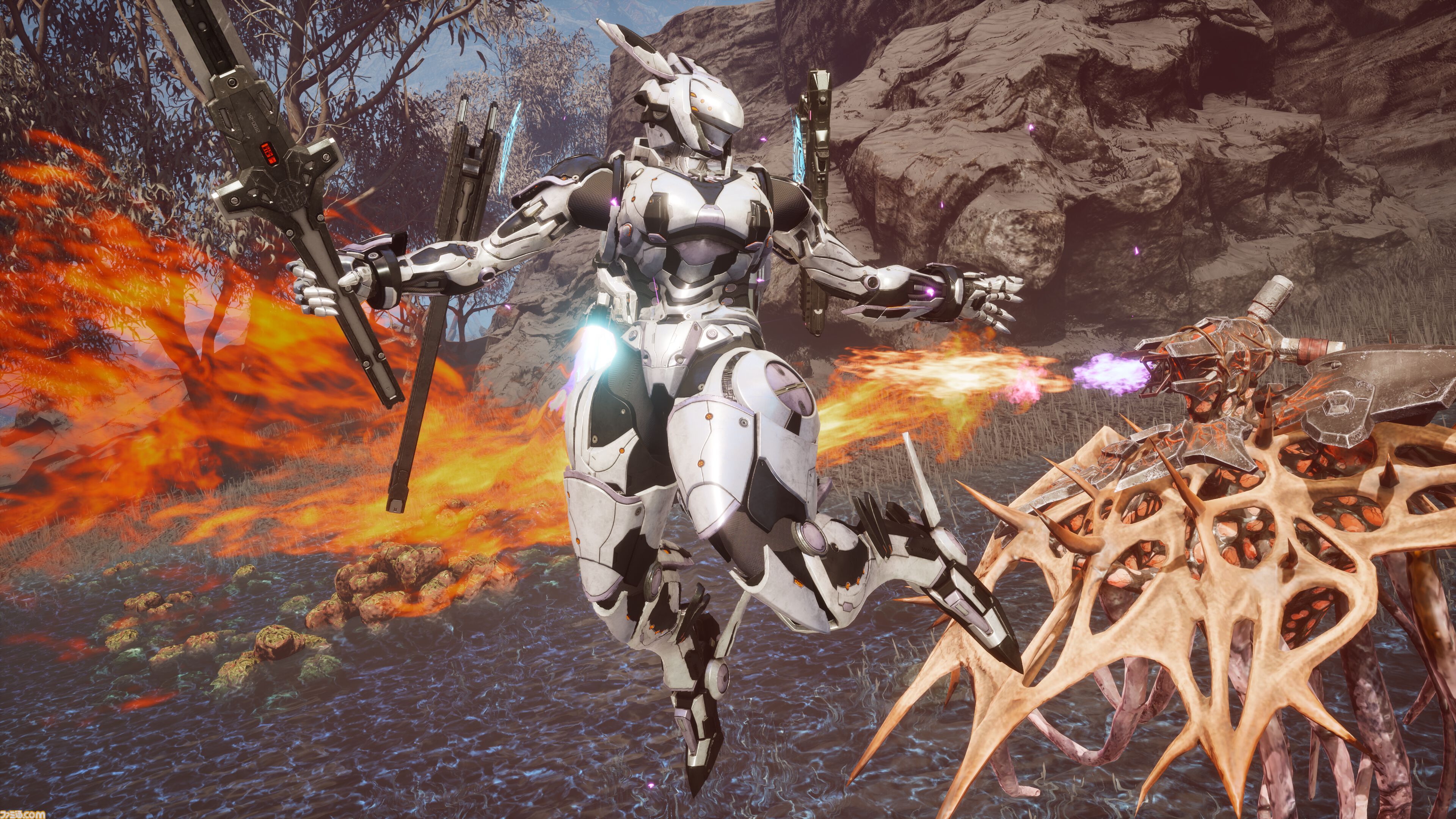 『デモンエクスマキナ タイタニックサイオン』アーマースーツを身に纏い戦場を駆けるメカアクションが本日（9/5）発売。ボス追加など無料アップデート情報も解禁