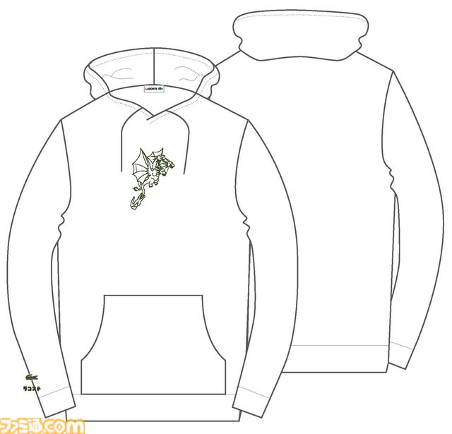 『ゴジラ』とラコステのコラボグッズが9月19日より登場。Tシャツやフード付きスウェットシャツなどが発売。ゴジラの背びれが生えたワニのデザインがかわいい