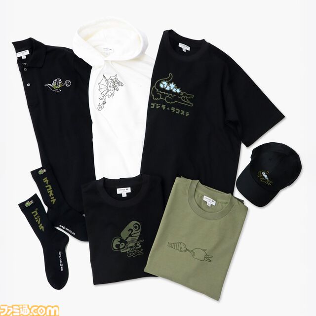 『ゴジラ』とラコステのコラボグッズが9月19日より登場。Tシャツやフード付きスウェットシャツなどが発売。ゴジラの背びれが生えたワニのデザインがかわいい