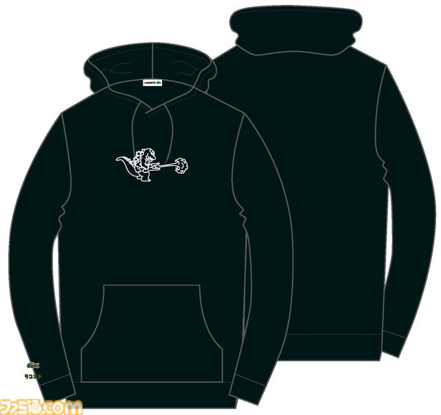 『ゴジラ』とラコステのコラボグッズが9月19日より登場。Tシャツやフード付きスウェットシャツなどが発売。ゴジラの背びれが生えたワニのデザインがかわいい
