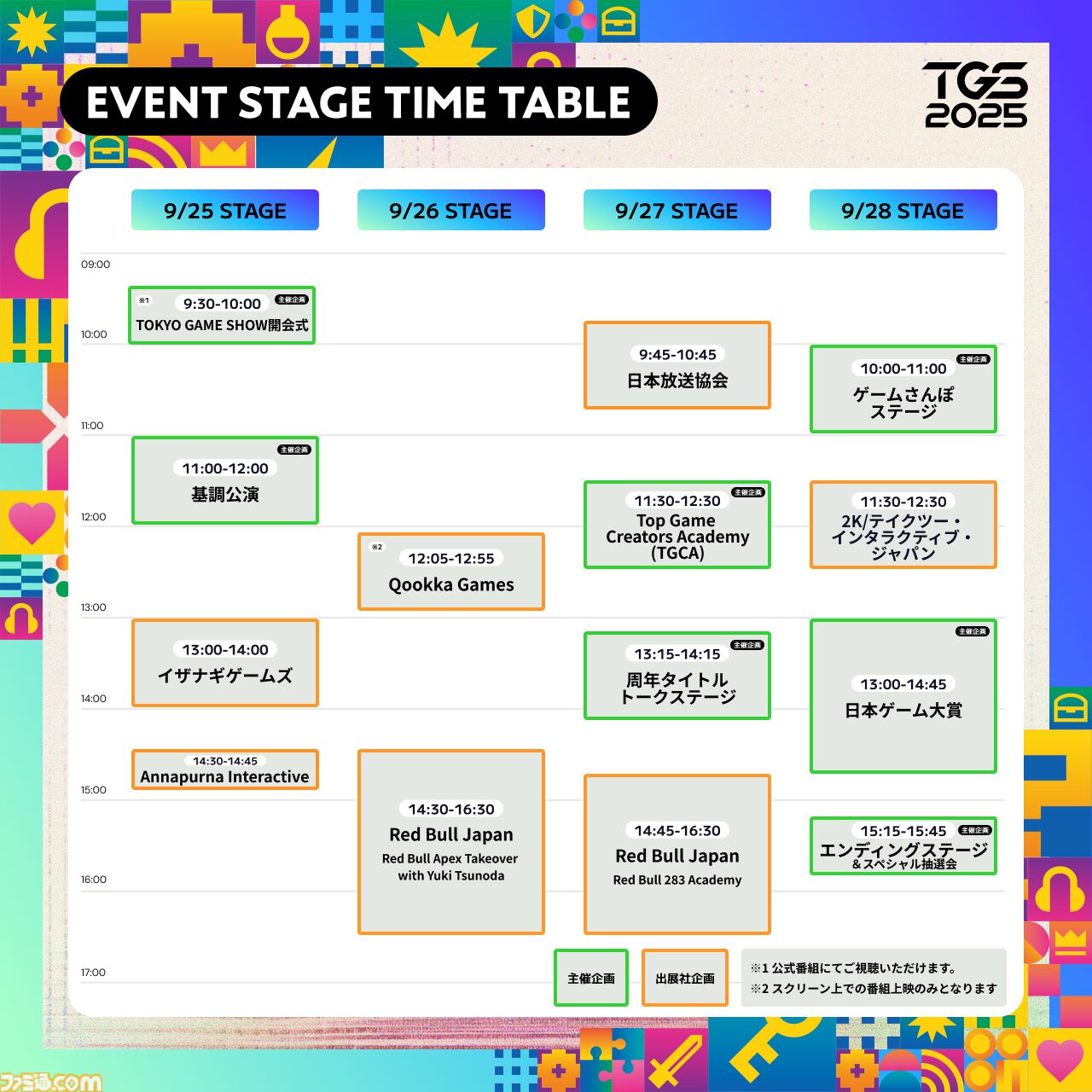 【東京ゲームショウ2025】イベントステージ・公式番組情報が公開。9⽉9⽇時点で出展社数は1138社、出展⼩間数は4159⼩間となり昨年を⼤きく上回り過去最大規模での開催に