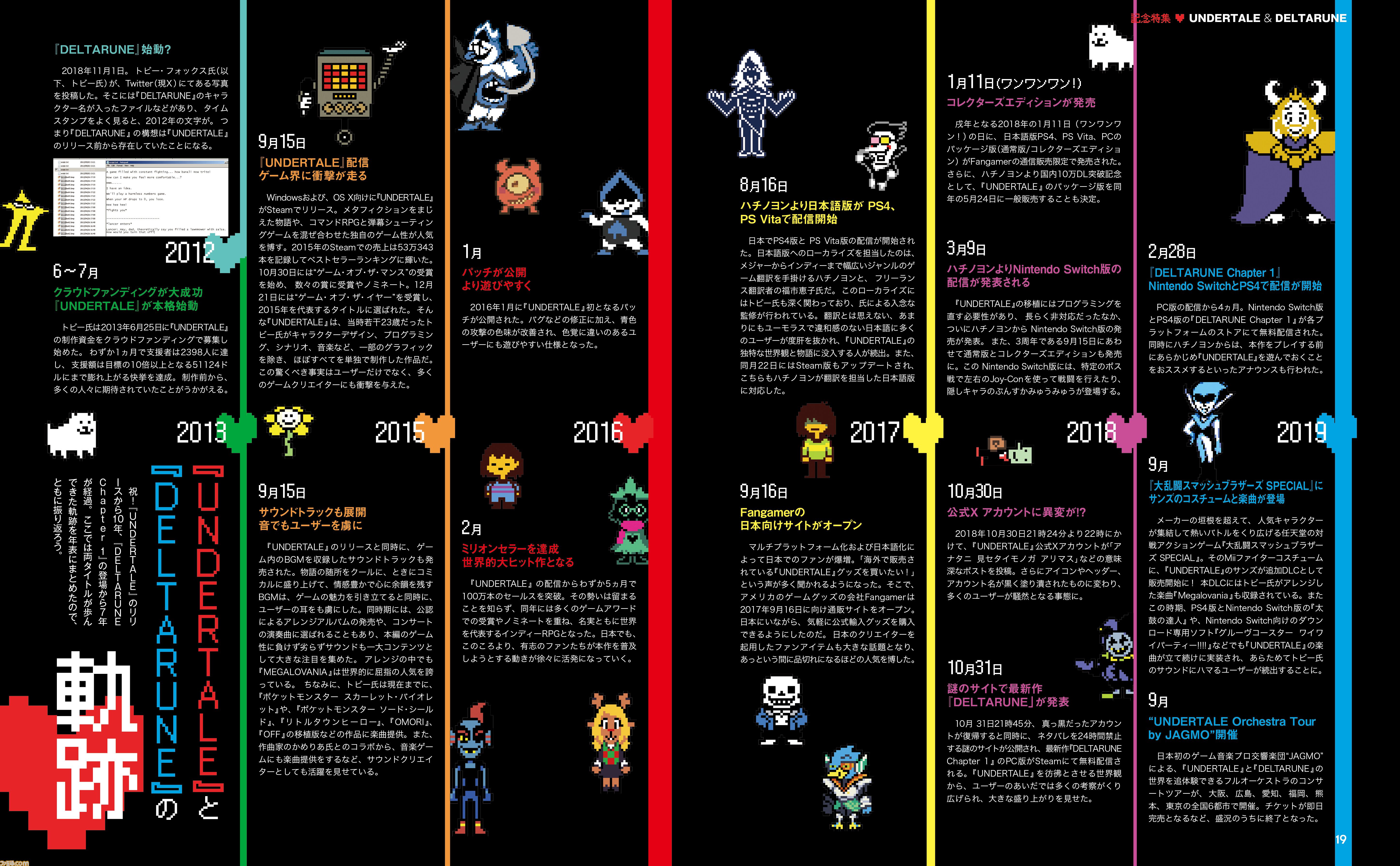 『UNDERTALE』10周年＆『DELTARUNE』Chapter 3, 4配信記念！ 表紙と38ページの大特集で10年の足跡を振り返ります。トビー・フォックス氏のメッセージも【先出し週刊ファミ通】