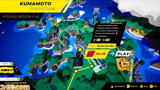 『電車アタック』が東京ゲームショウ2025にデモを出展。日本を舞台に暴走電車がハチャメチャトリックをキメるレースアクション