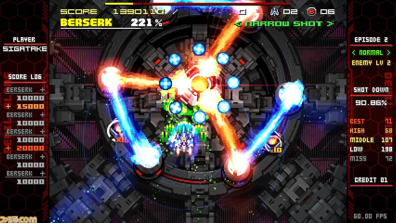 『ユニコーンオーバーロード』参画のシガタケ氏手掛けるSTG『デビルブレイド リブート』が5/24Steamリリース。特定の条件を満たすと“機体の擬人化”も可能に