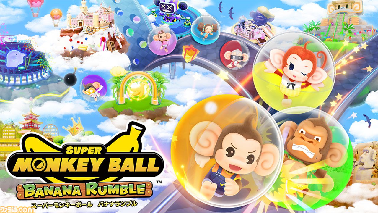 『スーパーモンキーボール バナナランブル』オンライン対戦のルールとステージ情報が公開。バナナの皮、ミサイルなどの一部アイテムも紹介