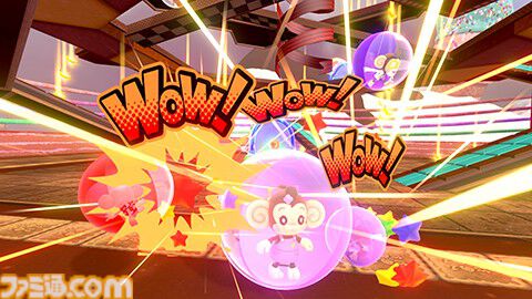 『スーパーモンキーボール バナナランブル』オンライン対戦のルールとステージ情報が公開。バナナの皮、ミサイルなどの一部アイテムも紹介