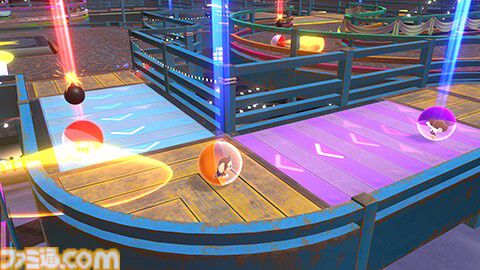 『スーパーモンキーボール バナナランブル』オンライン対戦のルールとステージ情報が公開。バナナの皮、ミサイルなどの一部アイテムも紹介