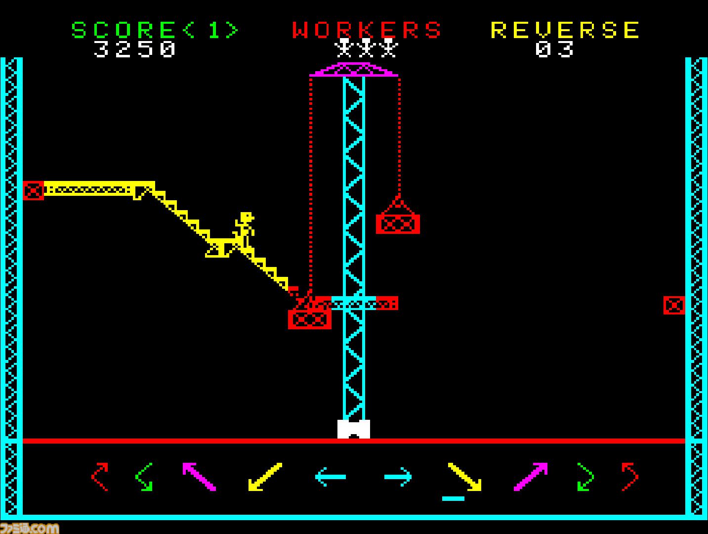 【アケアカ】『スチールワーカー』高所作業員が落下しないように導く鉄骨設置。1980年生まれのタイトーパズルゲー【9/18配信】