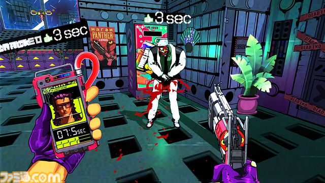 10秒以内に敵を倒し続けないと死んでしまうFPS『MULLET MADJACK』配信。疾走感ある撃ち合いが90年代を思わせるレトロなタッチで描かれる