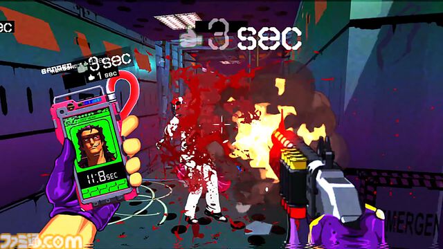 10秒以内に敵を倒し続けないと死んでしまうFPS『MULLET MADJACK』配信。疾走感ある撃ち合いが90年代を思わせるレトロなタッチで描かれる