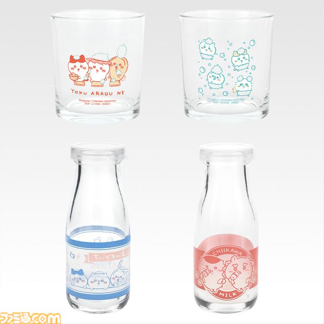 『ちいかわ』銭湯デザインの一番くじが本日（9/19）発売。ハチワレたちのかわいい番台フィギュア、選べる牛乳瓶グラスも