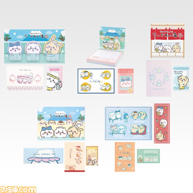 『ちいかわ』銭湯デザインの一番くじが本日（9/19）発売。ハチワレたちのかわいい番台フィギュア、選べる牛乳瓶グラスも