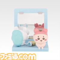 『ちいかわ』銭湯デザインの一番くじが本日（9/19）発売。ハチワレたちのかわいい番台フィギュア、選べる牛乳瓶グラスも
